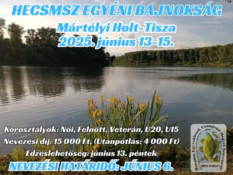 Horgászversenyt szerveznek Mártélyon