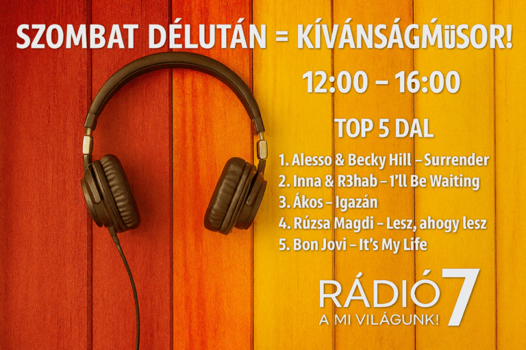 Kívánságműsor szombaton? Naná! – 12:00–16:00 között csak Te diktálod a tempót!