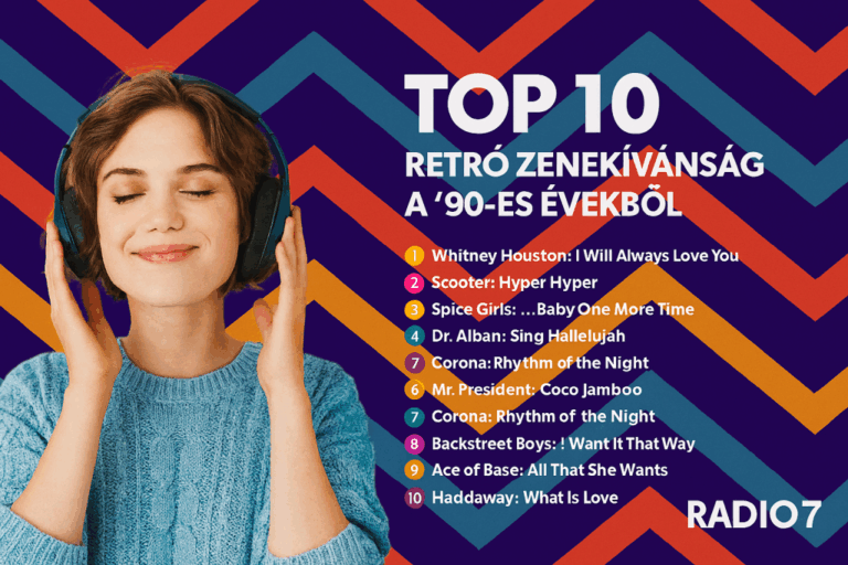 🎶 TOP 10 RETRÓ ZENEKÍVÁNSÁG A ’90-ES ÉVEKBŐL – Vasárnap 12:00–18:00