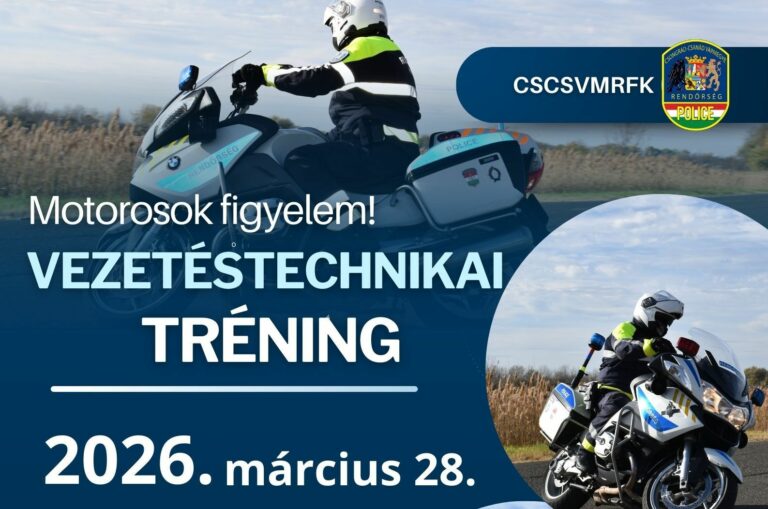 Ébred a szezon – vezetéstechnikai tréningre hív a rendőrség Szegeden