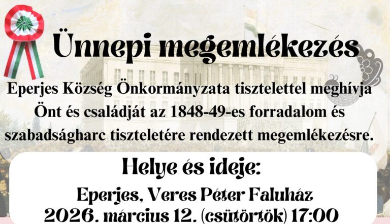 Ünnepi megemlékezést tartanak Eperjesen