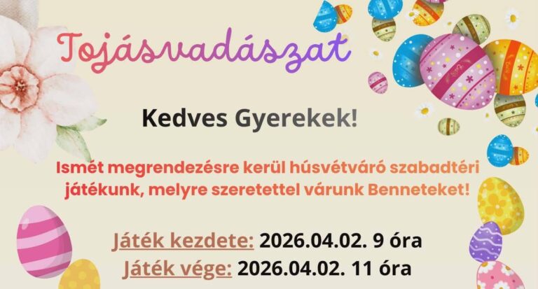 Tojásvadászatot rendeznek Földeákon