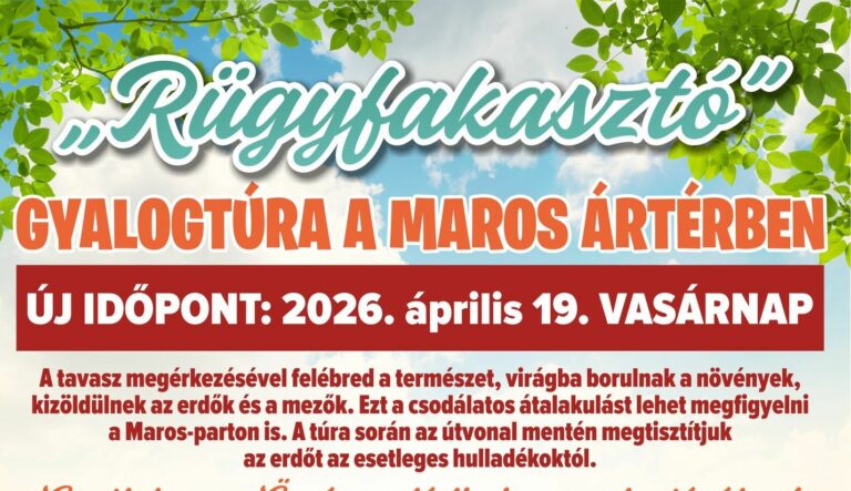 Gyalogtúrát szerveznek a Maros ártérben