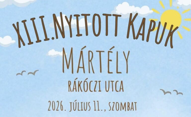 XIII. Nyitott Kapuk várja a látogatókat Mártélyon