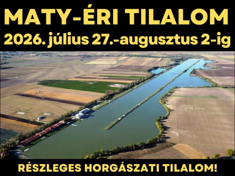 Időszakos horgászati tilalom lépett életbe a Maty-éren az országos bajnokság idején