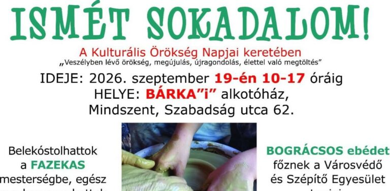 Ismét Sokadalom Mindszenten: kézműves programokkal, népzenével és kiállítással várják az érdeklődőket