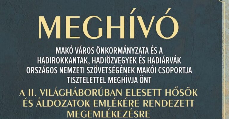 A második világháború áldozataira emlékeznek Makón