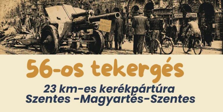 56-os tekergés: kerékpártúrával emlékeznek Szentesen